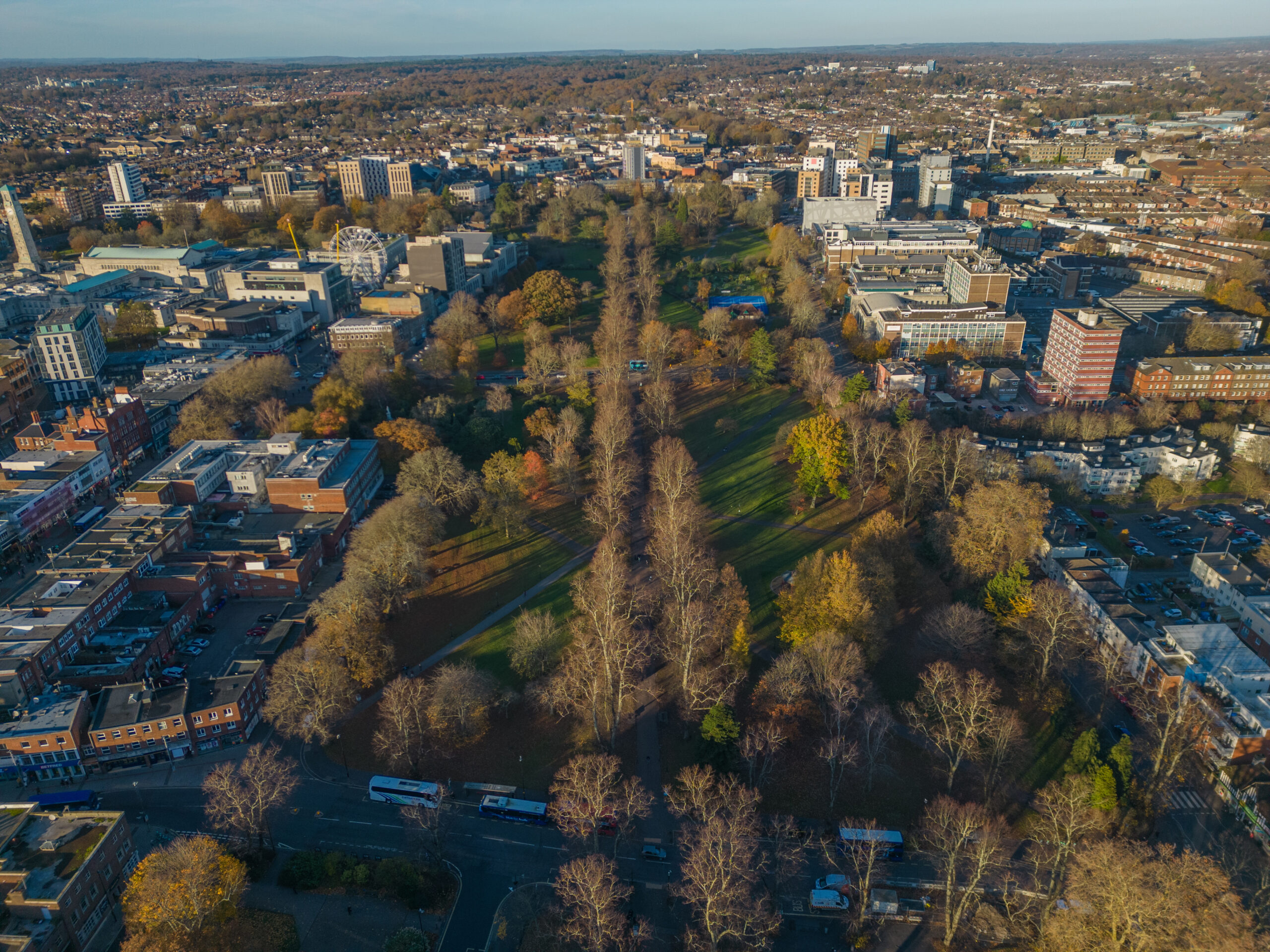 Aerial view of Southampton East Park